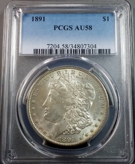 1891-P Morgan Silver Dollar