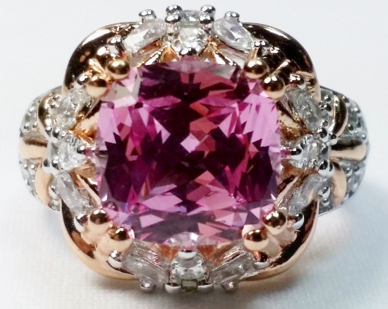 Exquisite Pink Tourmaline Ring (sz 7)