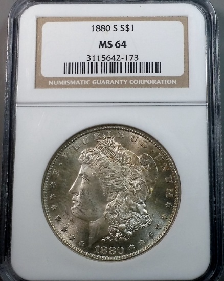 1880-s Morgan Silver Dollar <<NGC ms64>>