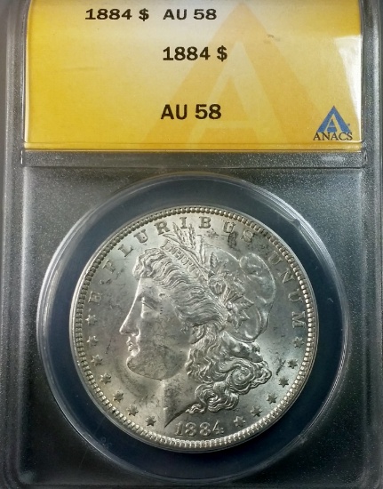 1884-P Morgan Silver Dollar <<ANACS au58>>