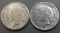 1922-S Peace Silver Dollars (x2)