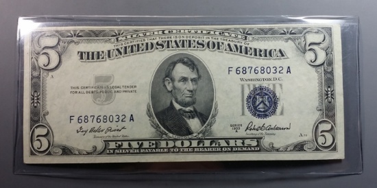 1953 Blue $5 Silver Certificate