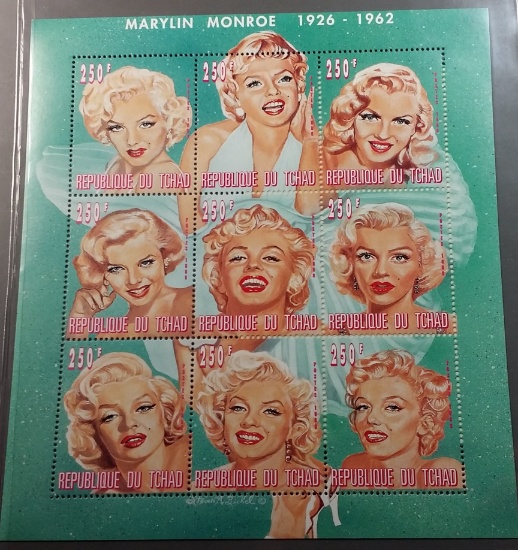 MARYLIN MONROE Commemorative Stamp Sheet