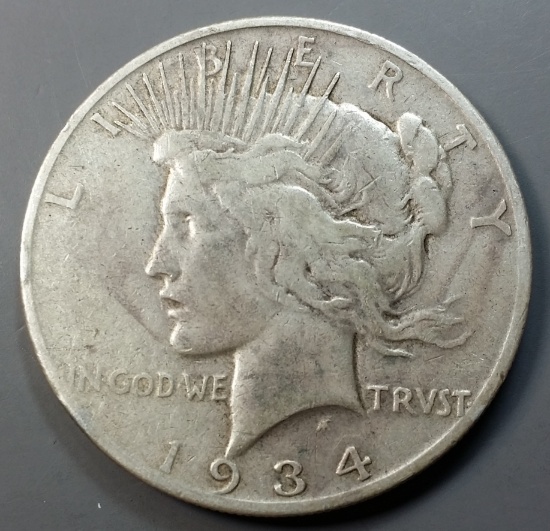 1934-s Peace Silver Dollar