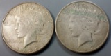 1923-s Peace Silver Dollars (x2)