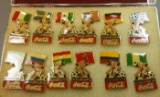 Set of 12x 1994 World Cup Coca-Cola Patriotic Pins
