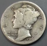 1916p Mercury Silver Dime