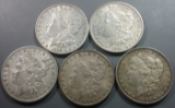 5x Morgan Silver Dollars (b)
