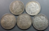 5x Morgan Silver Dollars (c)