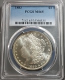 1883p Morgan Silver Dollar (PCGS ms65)