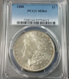 1888p Morgan Silver Dollar (PCGS ms64)