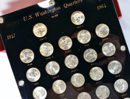 Complete Washington Silver Quarter Short-Set 1947-64