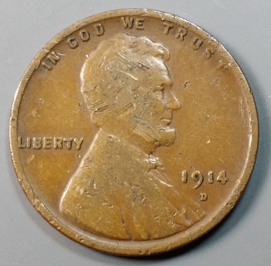 1914-D Lincoln Cent -KEY DATE