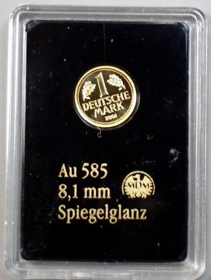 Gold Coin.. 2015 Commemorative 2001 "1 Deutsche Mark" (A)