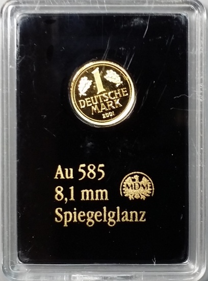 Gold Coin.. 2015 Commemorative 2001 "1 Deutsche Mark" (B)