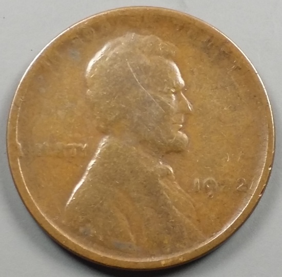 1922 "No D" STRONG REVERSE Lincoln Cent