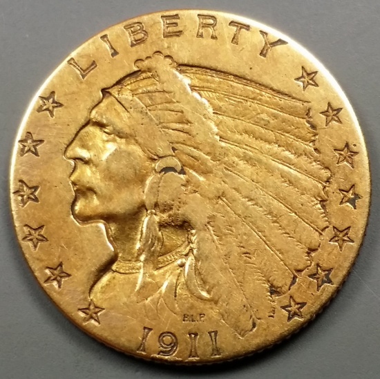 1911 Gold $2.50 Quarter Eagle