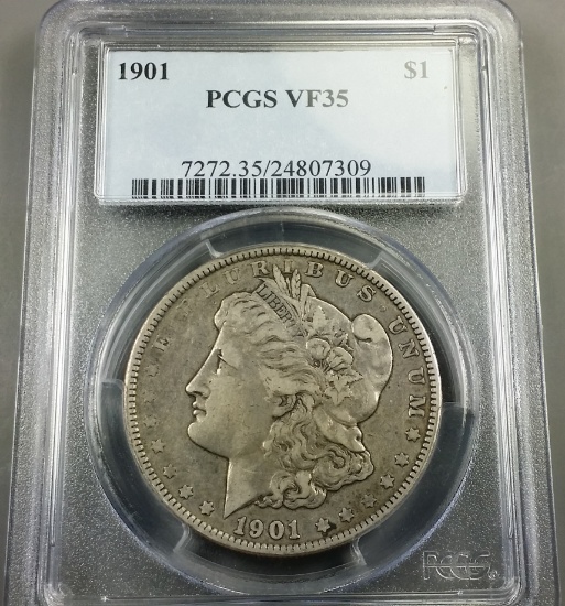 1901-P Morgan Silver Dollar -PCGS vf35