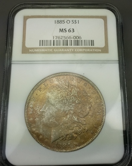 1885-O Morgan Silver Dollar -NGC ms63