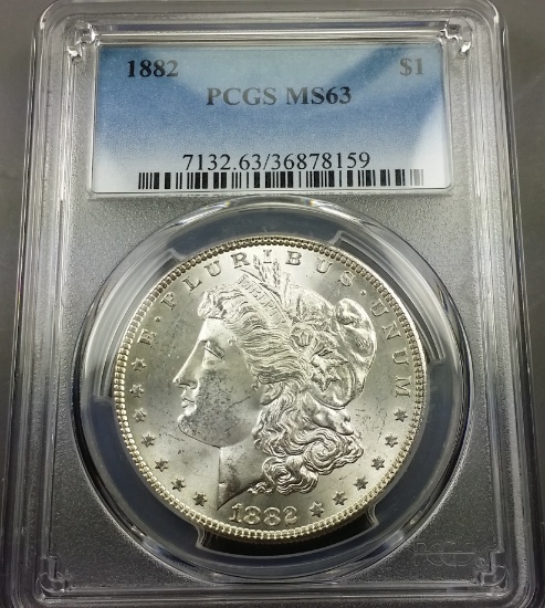 1882-P Morgan Silver Dollar -PCGS ms63