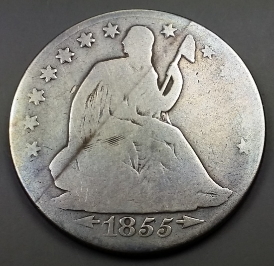 1855-o Seated Half-Dollar with ARROWS