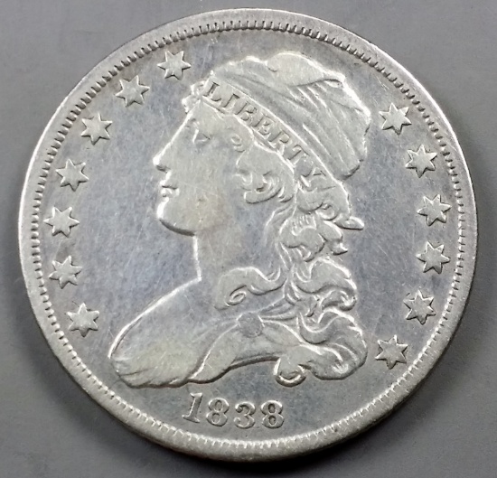 1838 Capped Bust Quarter Dollar