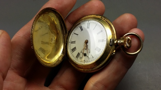 Antique SWISS .900 SILVER Pocket Watch
