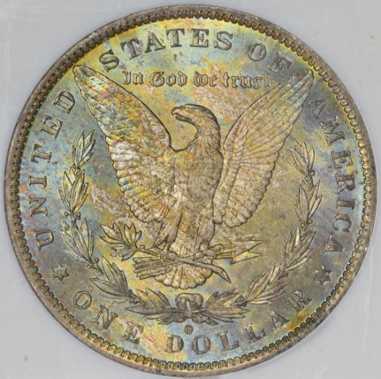1884-o Morgan Silver Dollar -NGC ms64 -TONED