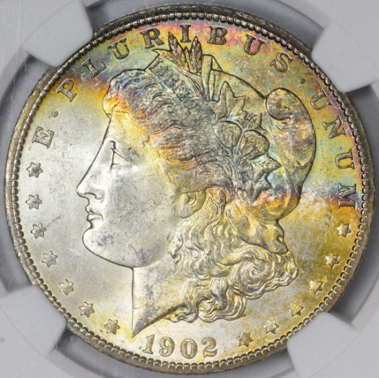 1902-o Morgan Silver Dollar -NGC ms64 -TONED