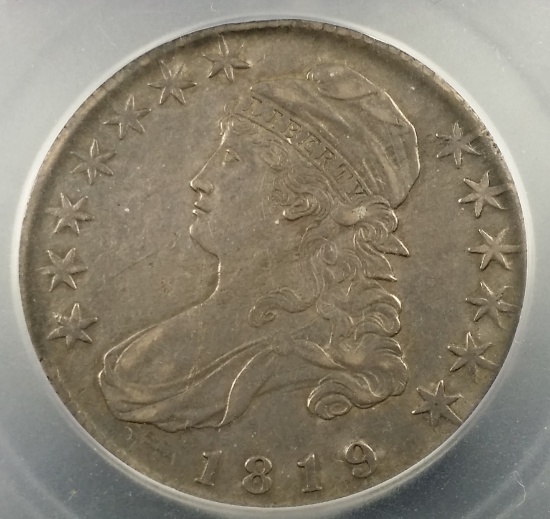 1819 Capped Bust Half-Dollar -au50 Details