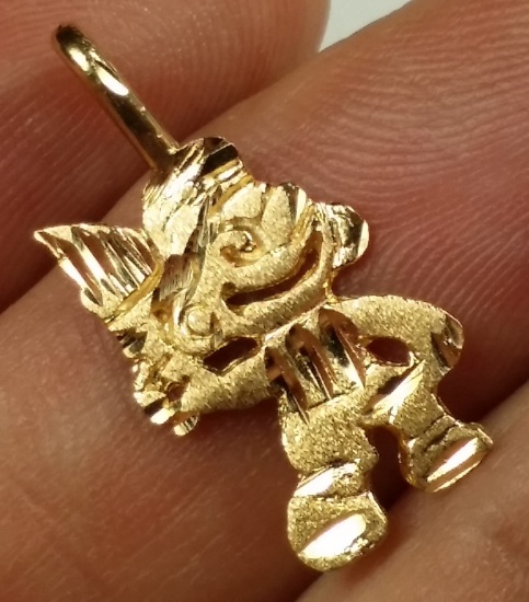 Antique 14k Gold "PAINT BOY" Pendant / Charm