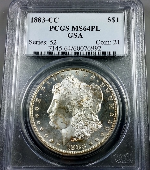 1883-CC (GSA) Morgan Silver Dollar -PCGS ms64 PL