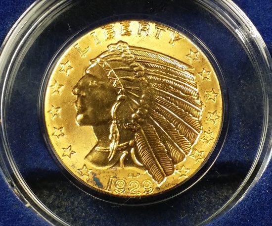 NCM Replica of RARE 1929 $5 Gold Indian