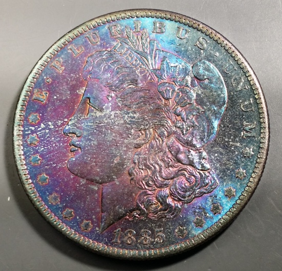 1885-O Morgan Silver Dollar -TONED