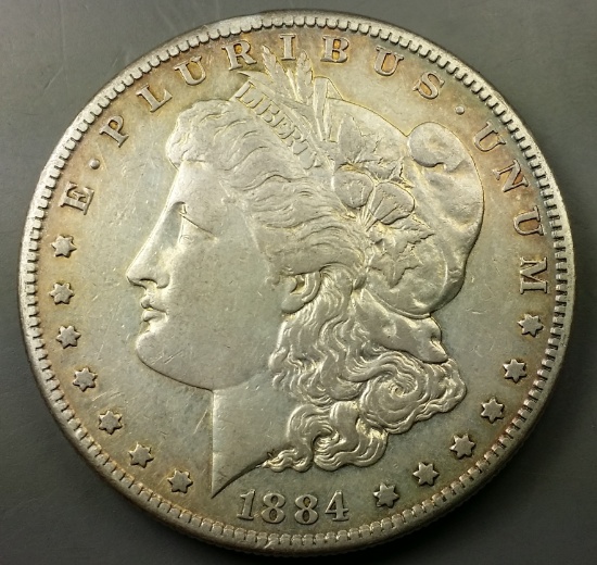 1884-S Morgan Silver Dollar -TONED