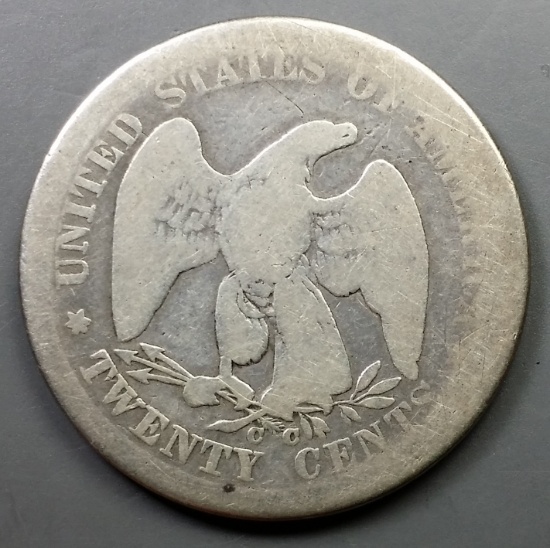 1875-CC TWENTY CENT (20c) Piece