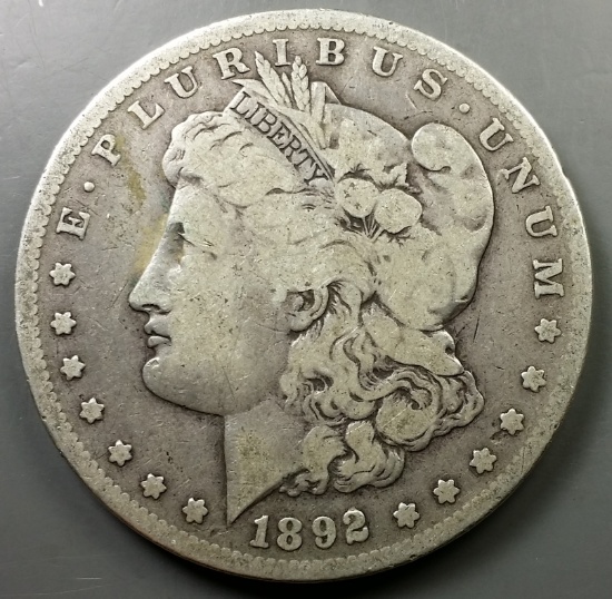 1892-CC Morgan Silver Dollar