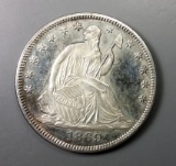 1869 Seated PROOF Half-Dollar -TONED