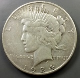 1934-S Peace Silver Dollar -KEY DATE