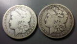 2x 1892-S Morgan Silver Dollar -KEY DATE