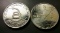 2x .999 Silver Rounds -DONT TREAD ON ME / Boston Tea Party