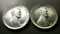 2x ITR .999 HIGH RELIEF Silver Rounds -LINCOLN CENT obv