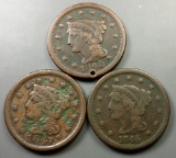 3x Large Cents -FOURTIES