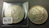 (2x) 1878-p Rev of 79.. Morgan Silver Dollar -BETTER DATE / VARIETY