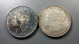 2x 1886p Morgan Silver Dollars