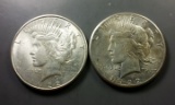 2x 1922-s Peace Silver Dollars
