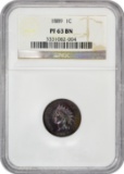1889 PROOF Indian Head Cent (NGC pf63BN) -RAINBOW TONED