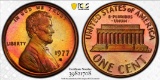1977-s PROOF Lincoln Cent PCGS pr67RD CAM -TONED