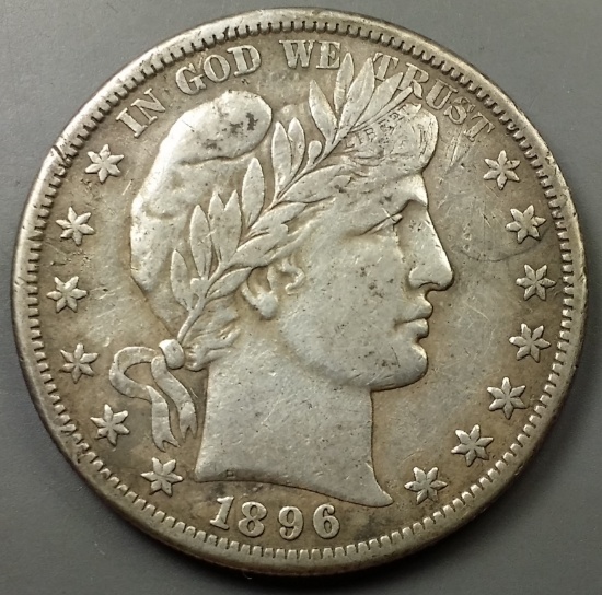 1896-S Barber Half Dollar -KEY DATE