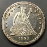 1869 PROOF Seated Quarter Dollar -Frosty DCAM
